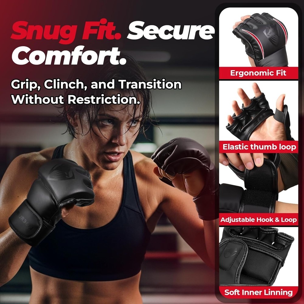 Durable Training Gloves for MMA, Kickboxing & Muay Thai - Small/Medium Size