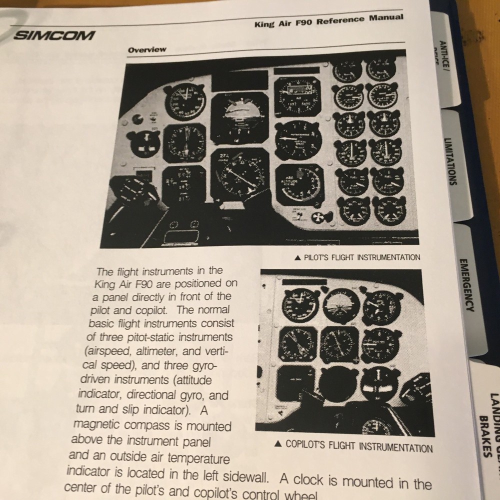Simcom King Air F90 Reference Manual
