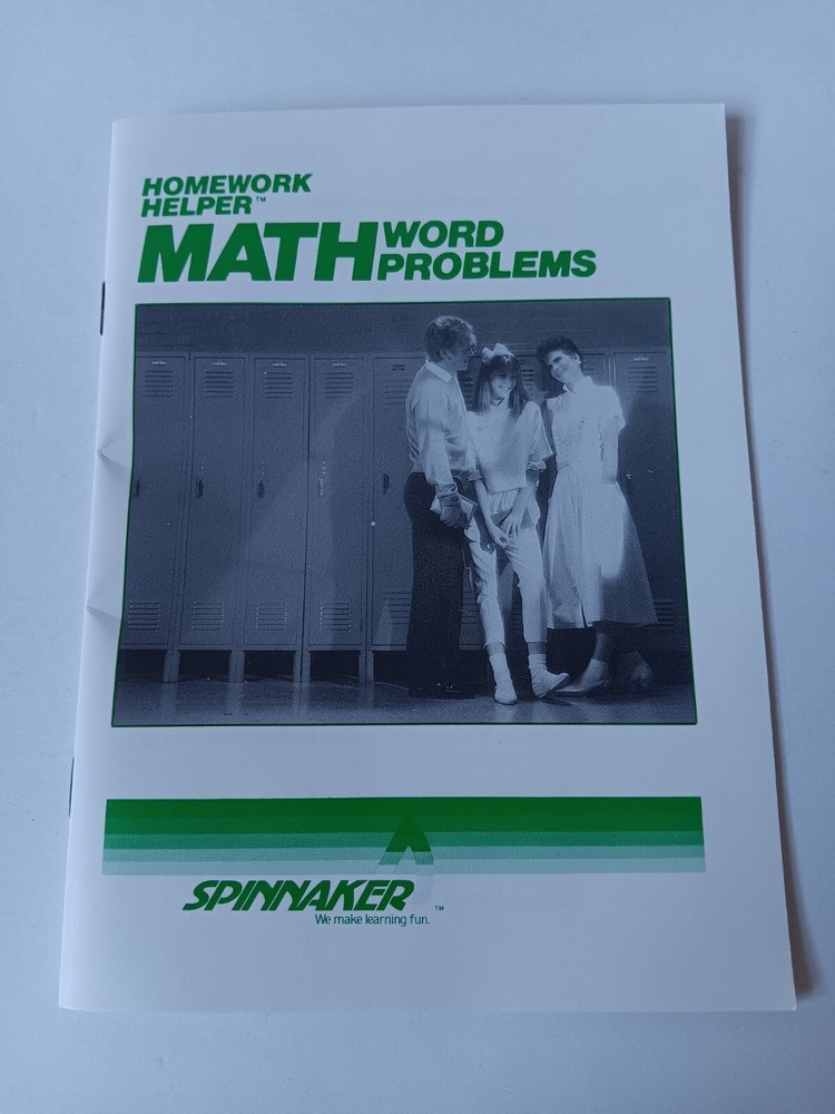 Commodore 64 Homework Helper Math Word Problems Computer Software Tested/Works