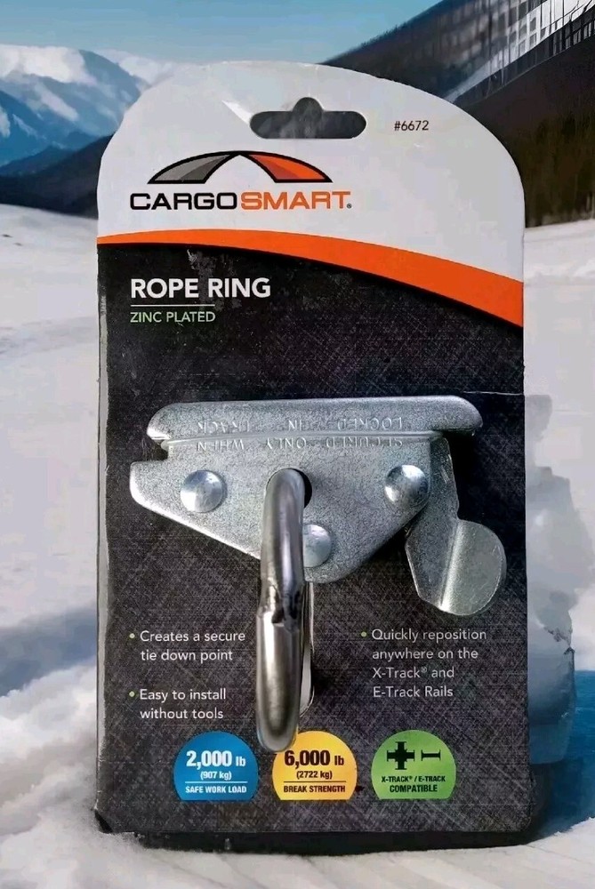 Cargo Smart Rope Ring Compatible with X-track & E track NEW