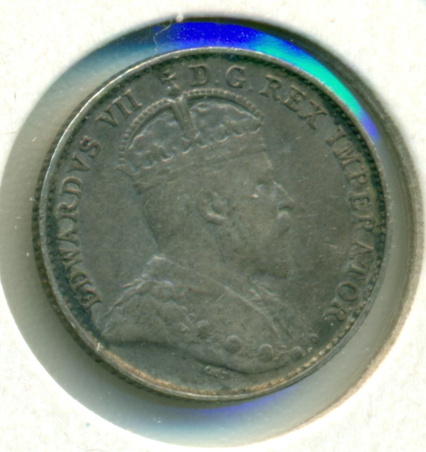 1907 CANADA FIVE CENTS, VERY FINE, GREAT PRICE