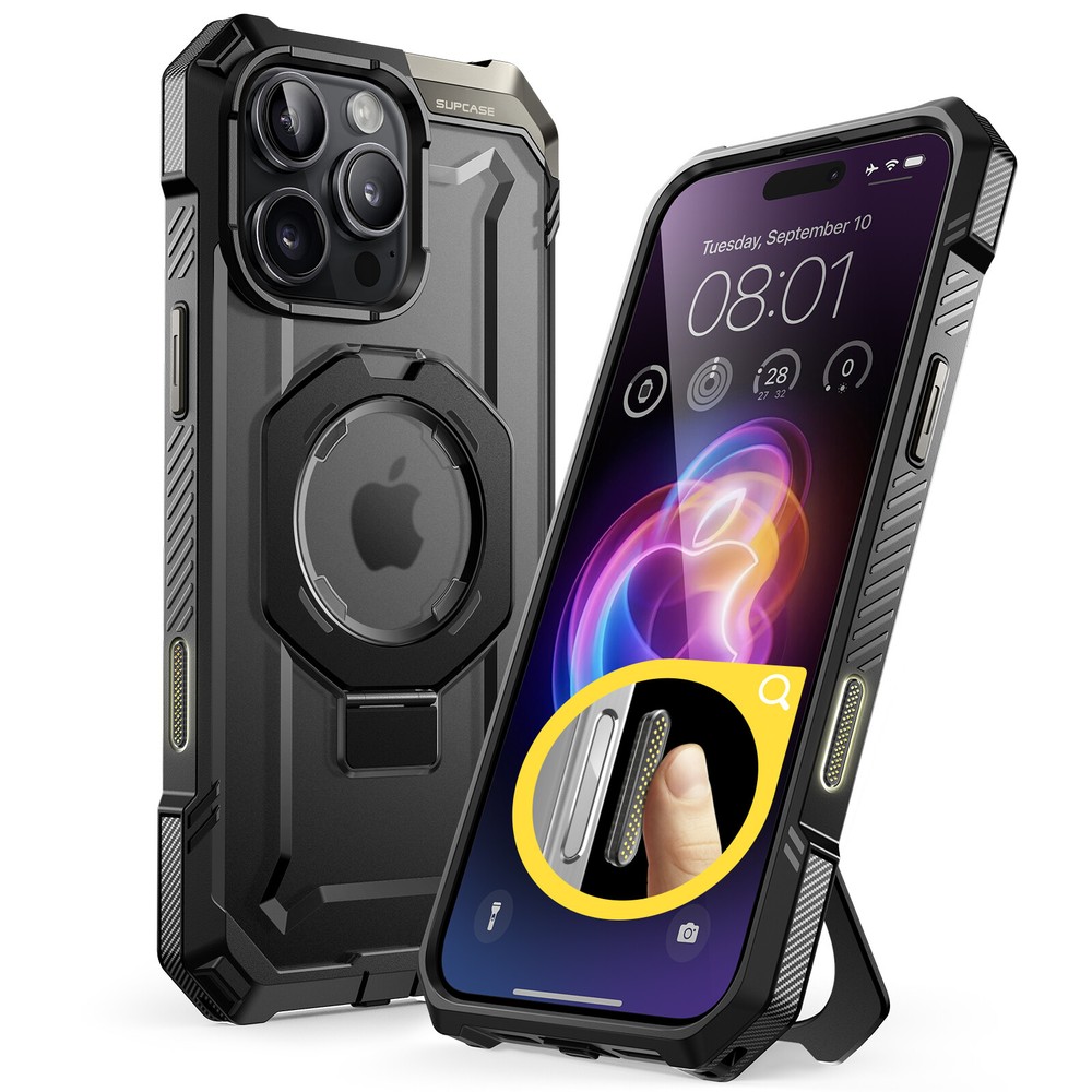 For iPhone 16 Pro Max 6.9" SUPCASE Strong Magnetic Case + Stand Protective Cover
