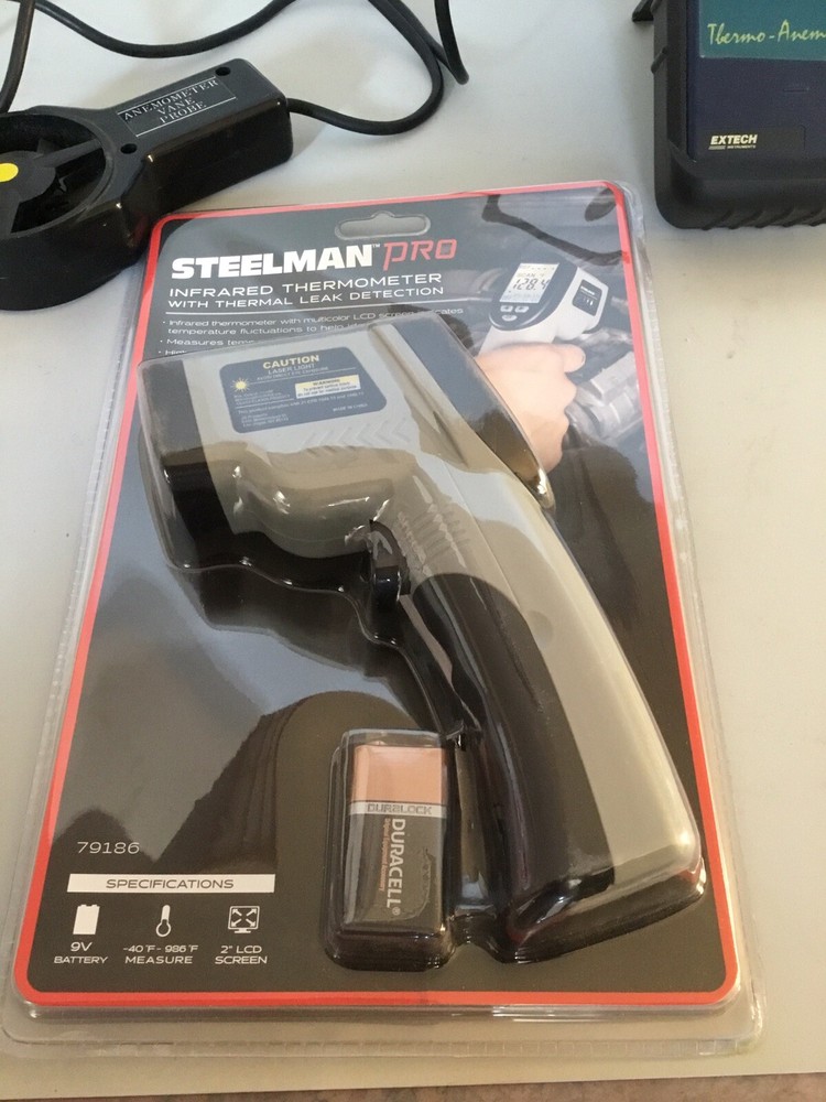 EXTECH Thermo-Anemometer with Vane Probe + Steelman IR Thermometer