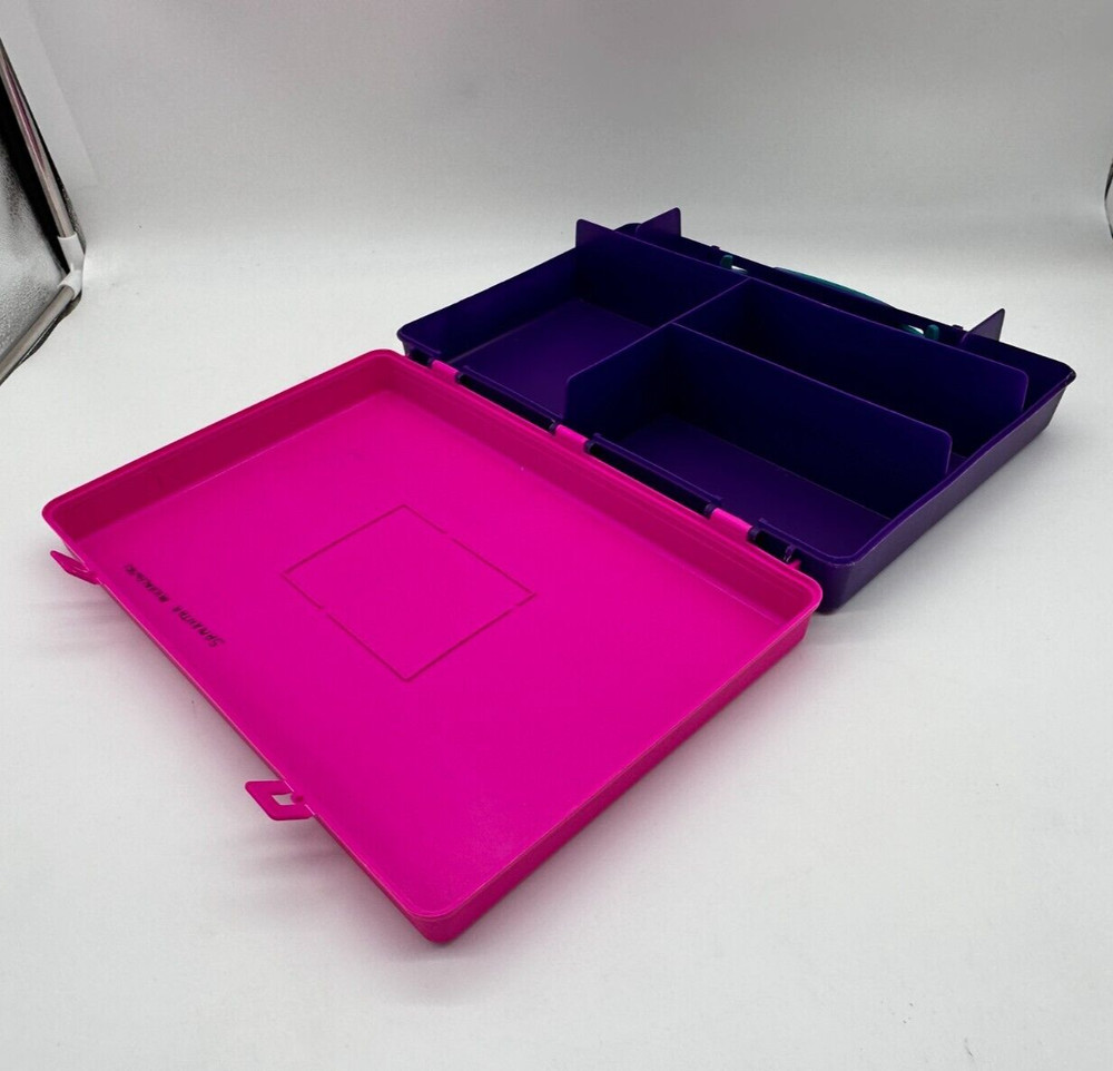 VTG Class Case Sewing & Crafts Storage Carrying Pink Purple Case