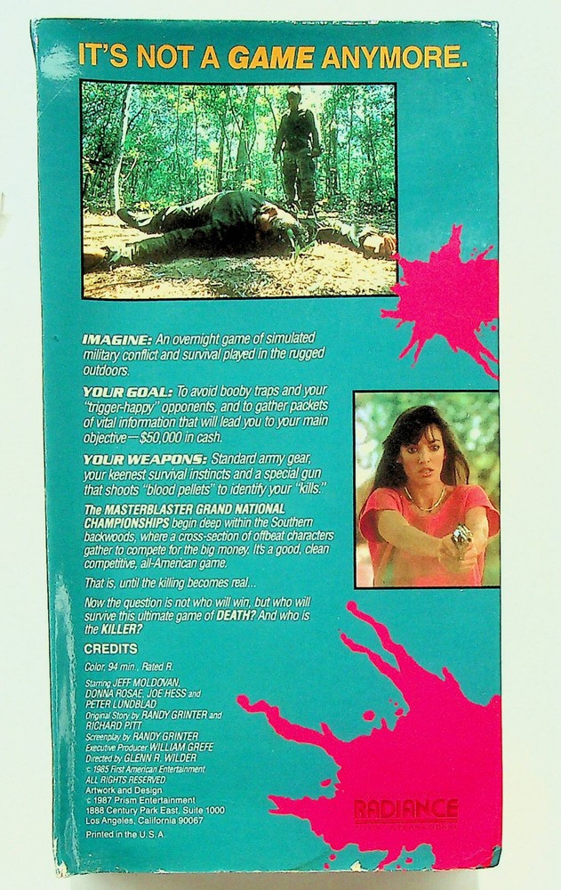 Master Blaster - Beta - Prism Entertainment (1987) - R - Pre-owned