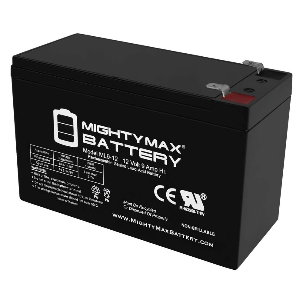 Mighty Max 12V 9Ah SLA Replacement Battery for 6-DW-9, AB1290