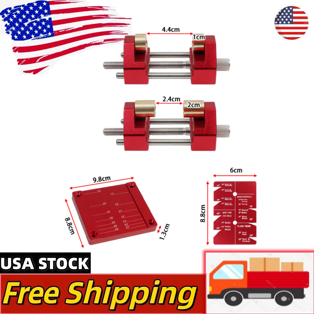 Precise Chisel Sharpening Jig Kit Honing Guide System for Woodworking Chisels💖