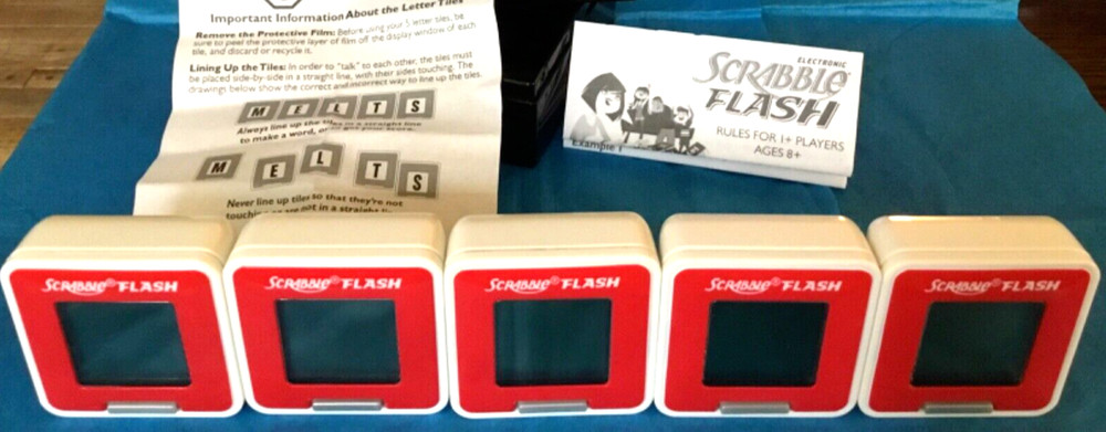 Electronic Scrabble Flash Game Parker Brothers 2010 Works Black Storage Case