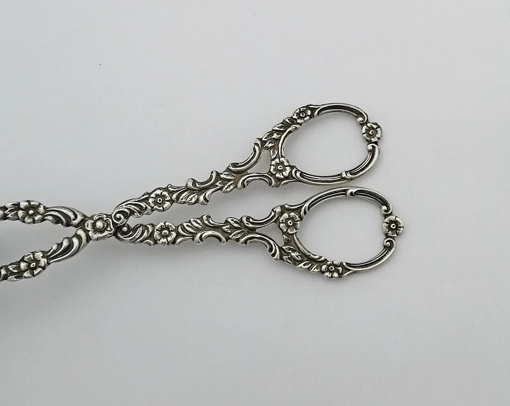 German .800 Solid Silver Cake Server - Serving Tongs