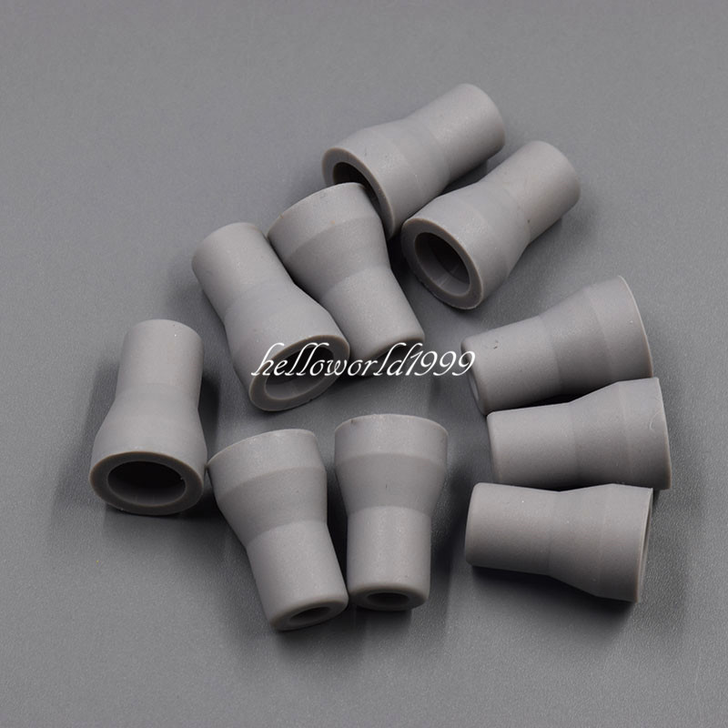 10 Pcs Dental Saliva Ejector Weak Suction Rubber Snap Tip Adapter Replacement