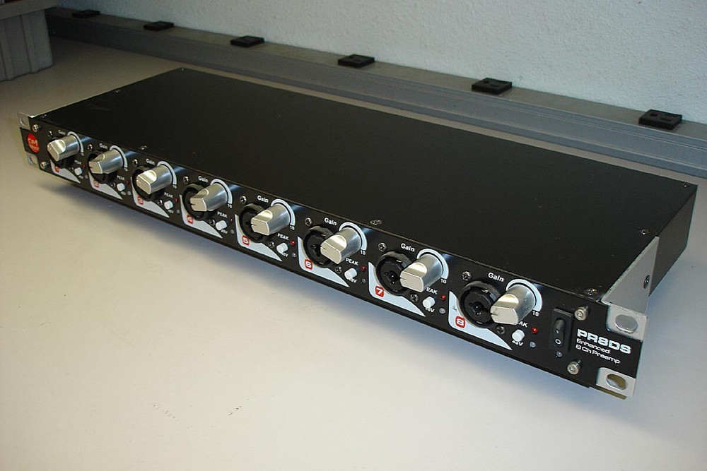 Pro Audio PR8DS Enhanced 8-Channel Pre-Amp w Power Supply and Cables