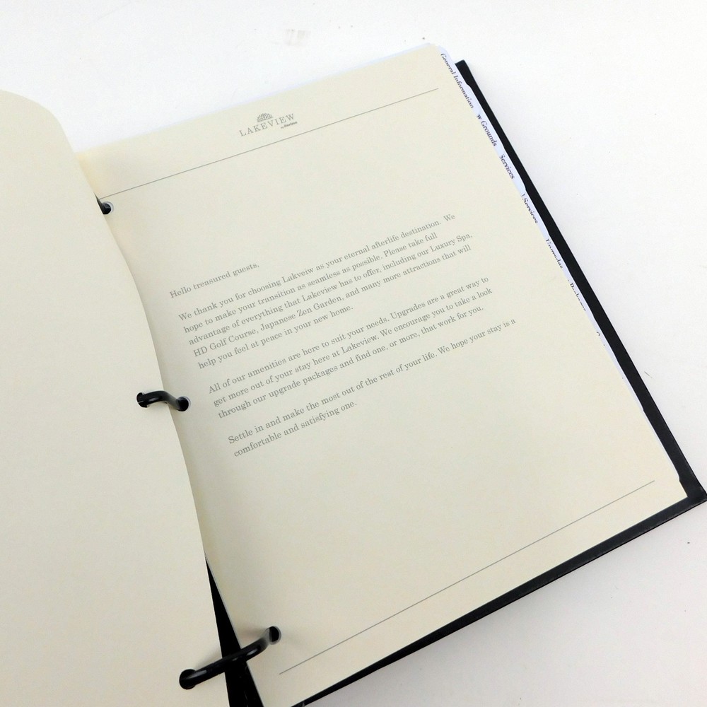 UPLOAD Lakeview Binder Original Prop (2-5726)