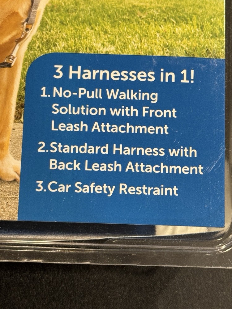 Petsafe 3 In 1 Harness, No Pull, Standard & Car Restraint, Medium, Teal color