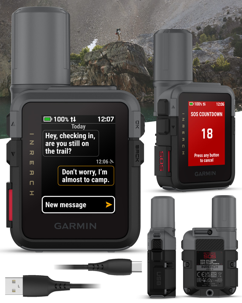 Garmin inReach Mini 3 Compact SOS Satellite Communicator w/ PowerPack Bundle