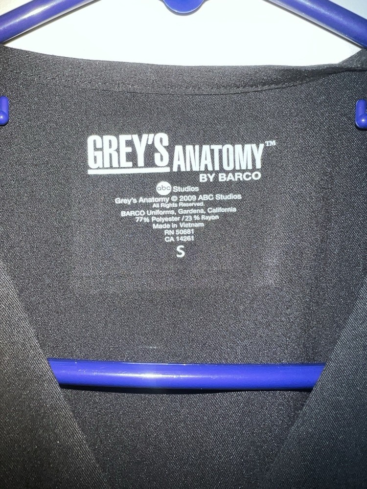 Greys anatomy By Barco Scrub Set Black Small