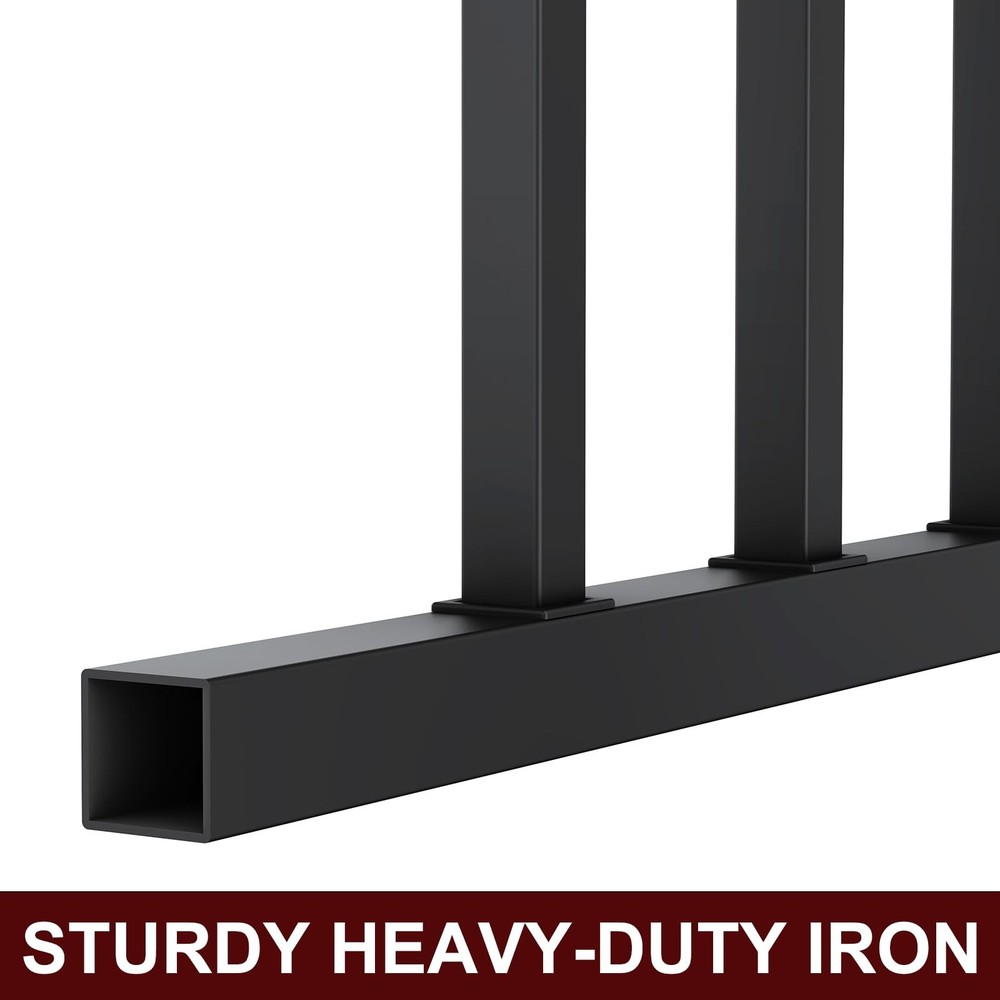 9pcs 28" H x 4ft Metal Deck Balusters Spindles Railing Deck Railing Matte Coated