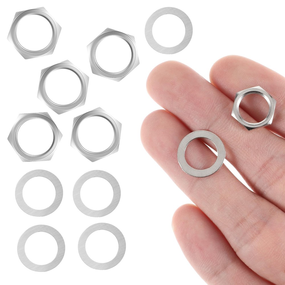 10 Pcs Guitar Input Output Jack Socket Nut and Washer, US Thread 3/8" Guitar ...