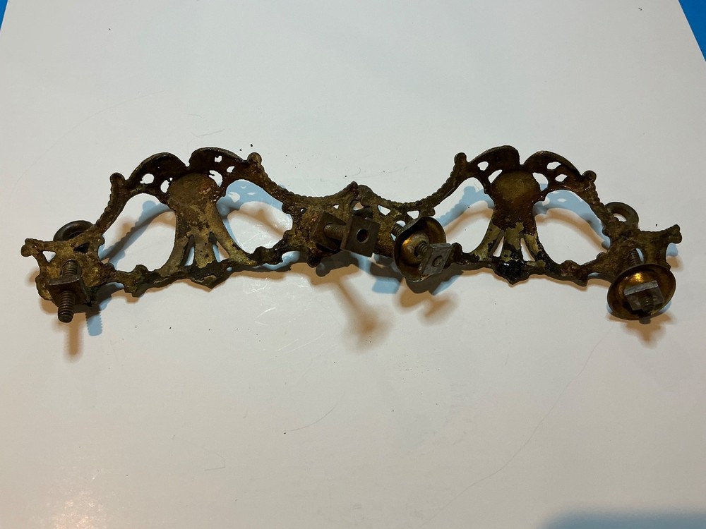 Lot of 2 Antique Brass Drop Bail Drawer Pulls. Does not Include Bails. B2