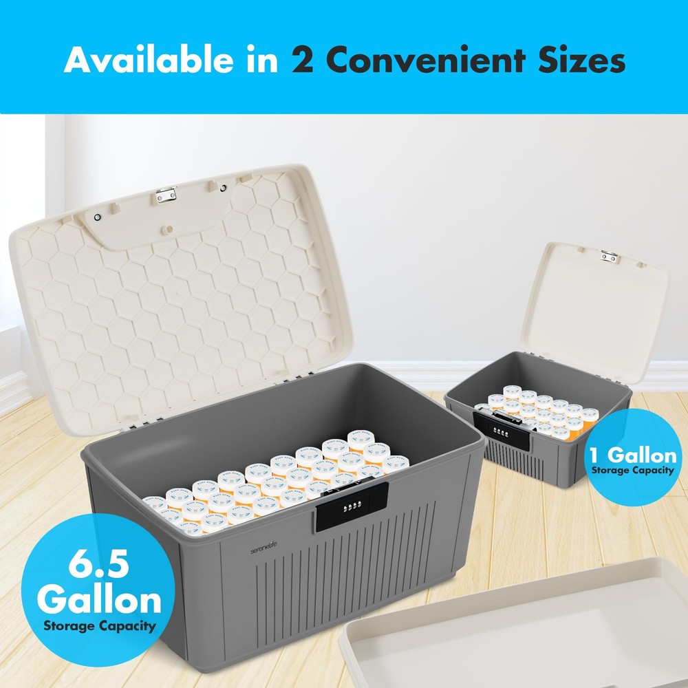 Heavy Duty Storage Box with 4 Digit Combination Lock Stackable Organizer