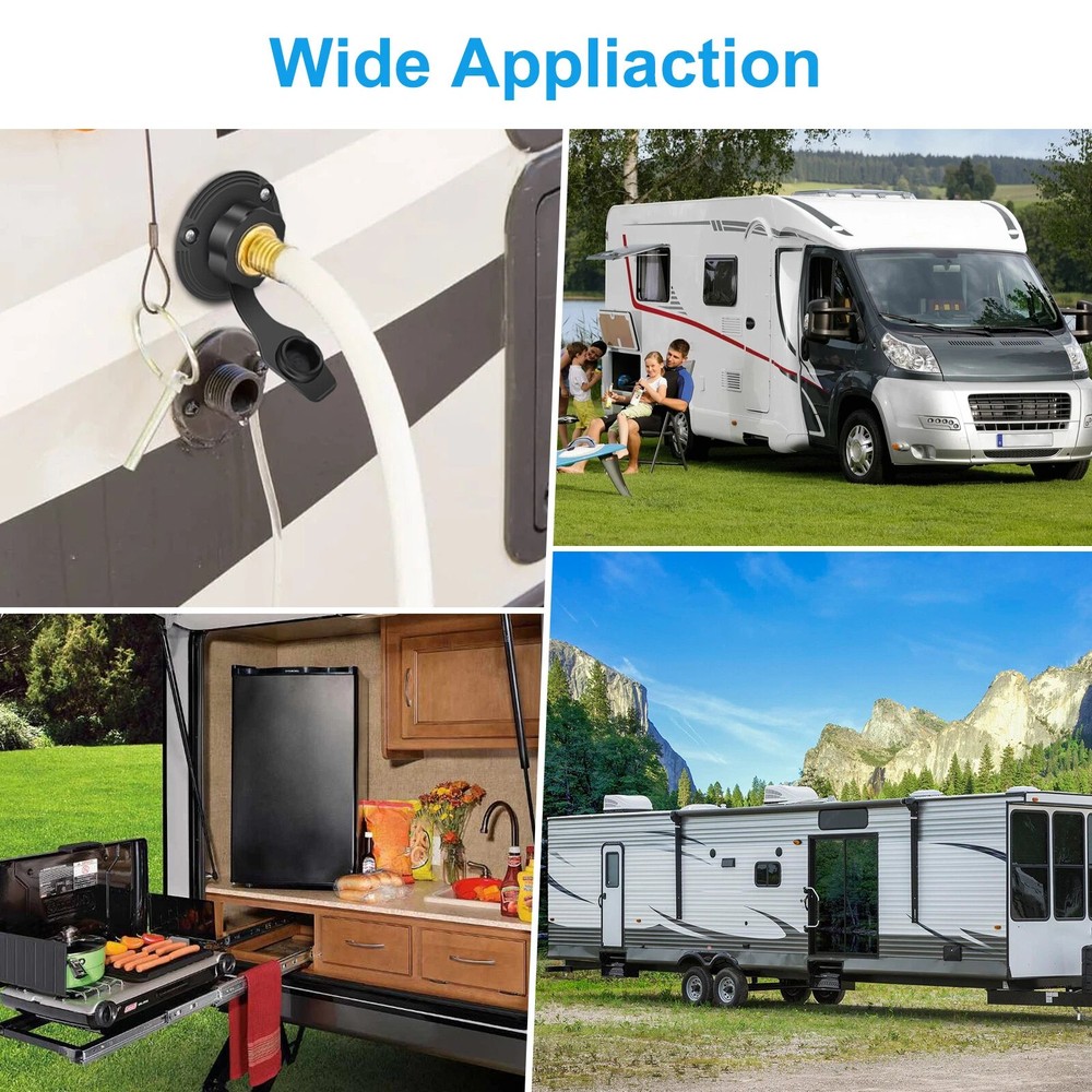 For RV city water inlet connection with check valve flange brass hose fitting