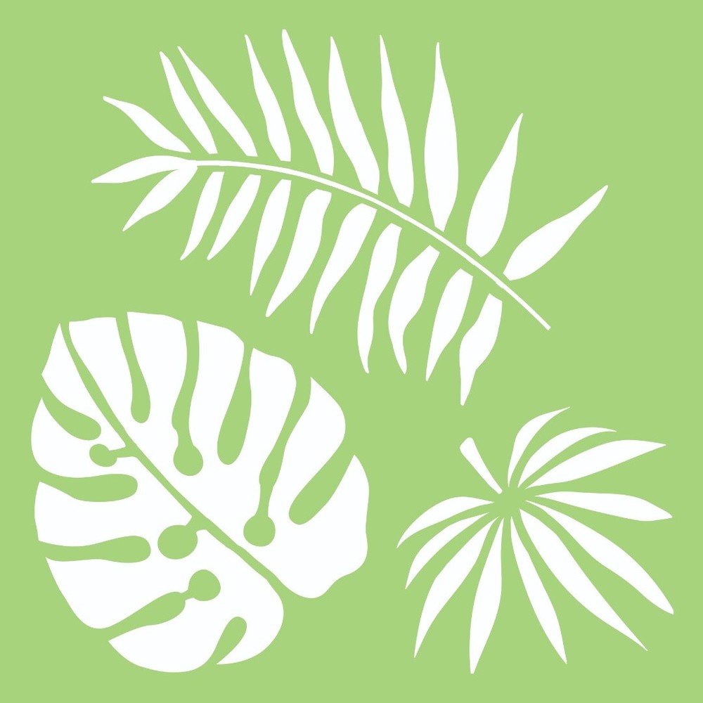 Kaisercraft Designer Template 6"X6"-Tropical Leaves