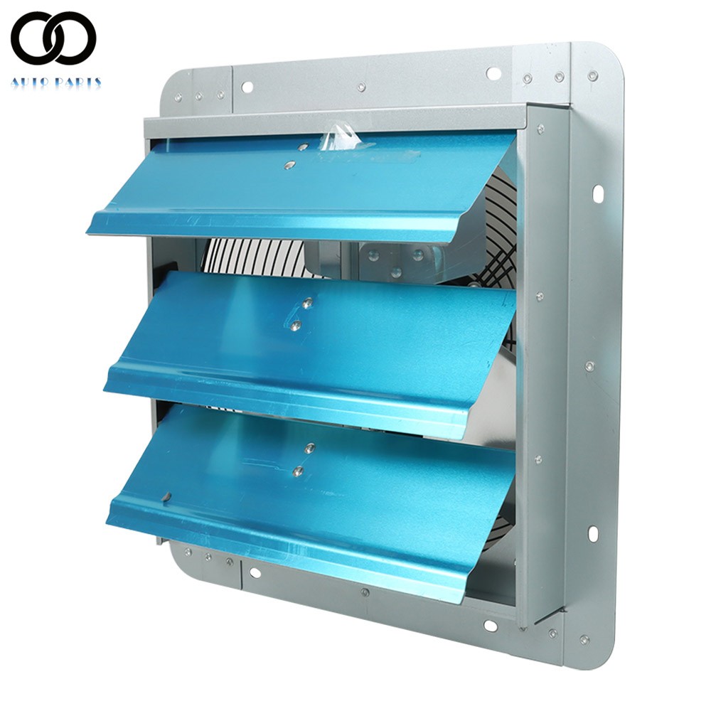 Ventilation Extractor Wall-Mounted Square Blower 14 Inch Shutter Exhaust Fan