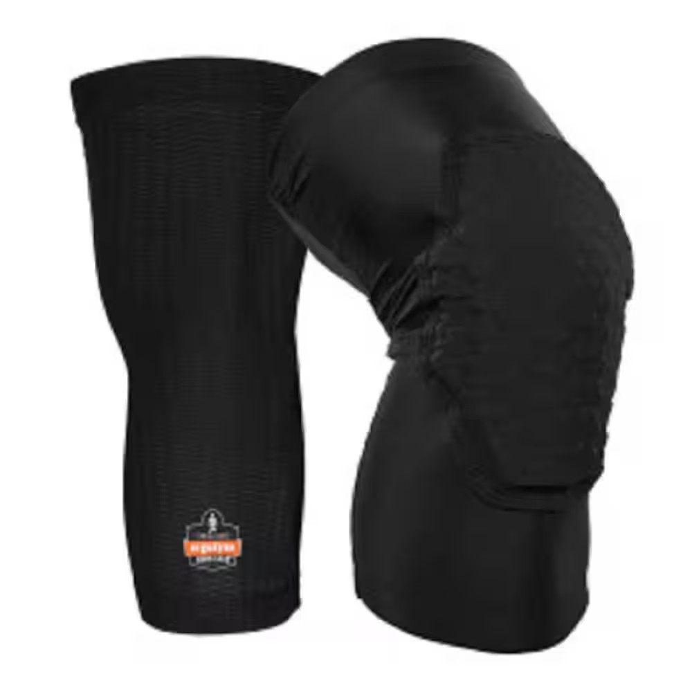 Proflex Black Padded Foam Soft Shell Knee Sleeves with Pull over Closure Lightwe