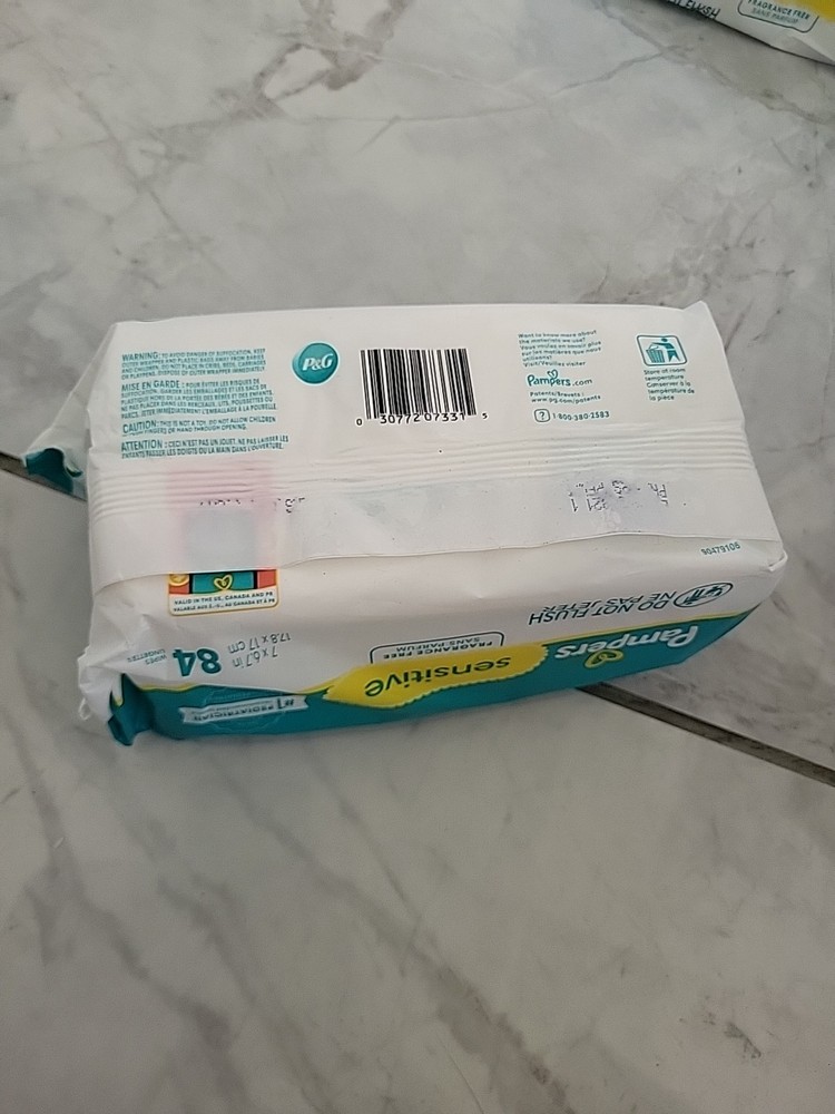Pampers Sensitive Baby Wipes Combo - 84 Count Bulk 12 Pack