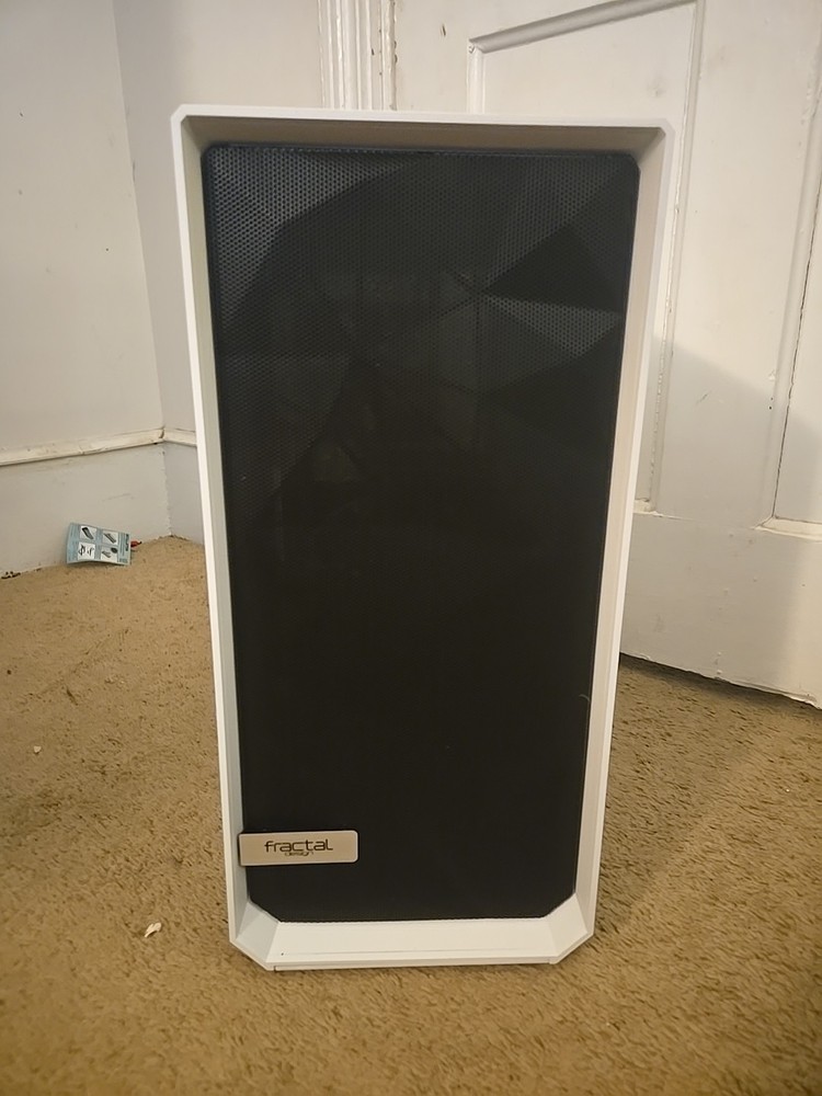 Fractal Design Meshify C White Tempered Glass Computer Case Open Box Never Used.