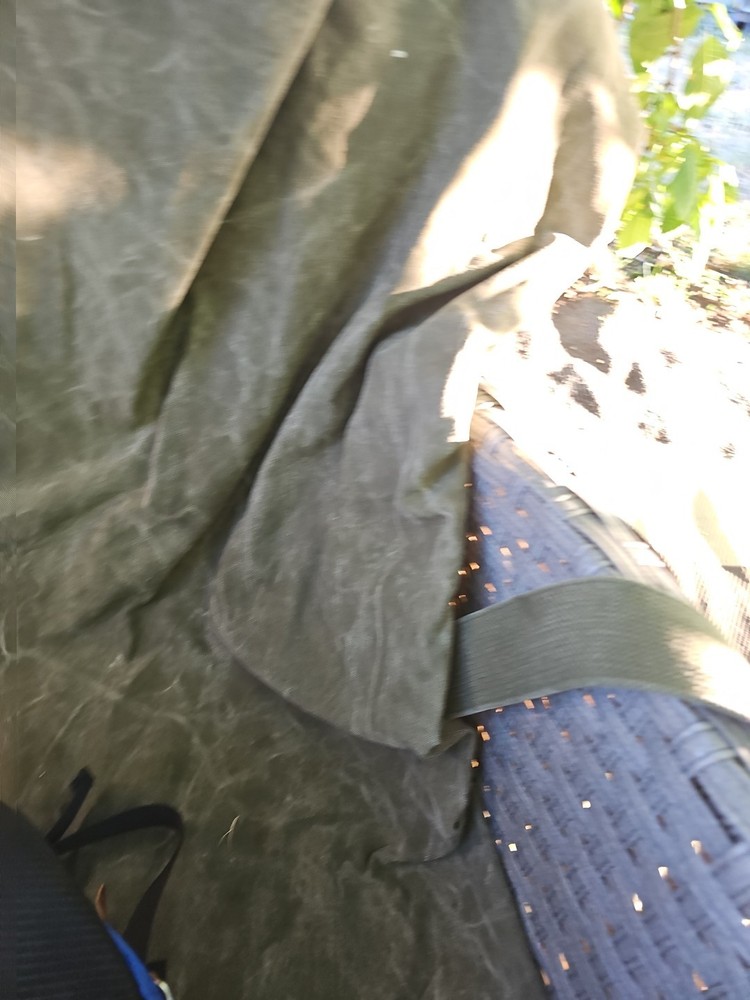 Needlework Backpack For Crafters Storage Canvas Many Pockets Blue