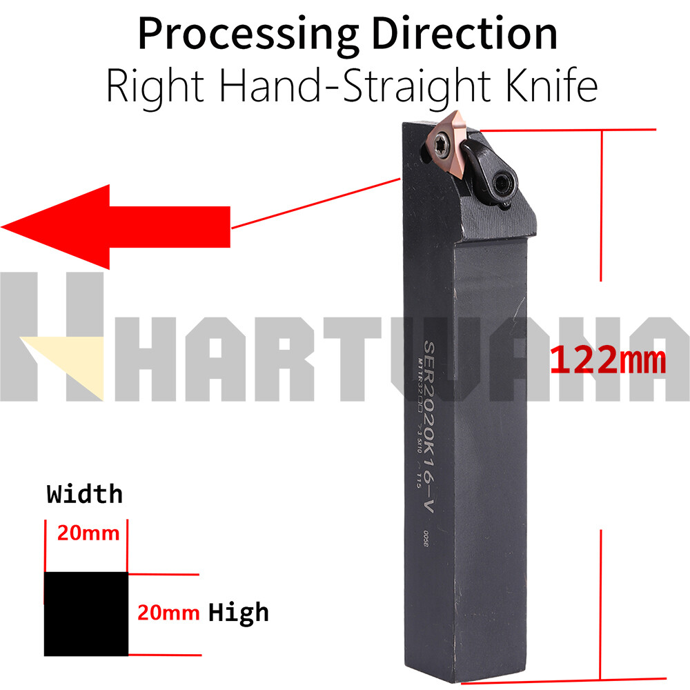 Lathe Threading Holder SER2020K16 60° Indexable Threading 16VERAG60 10PCS