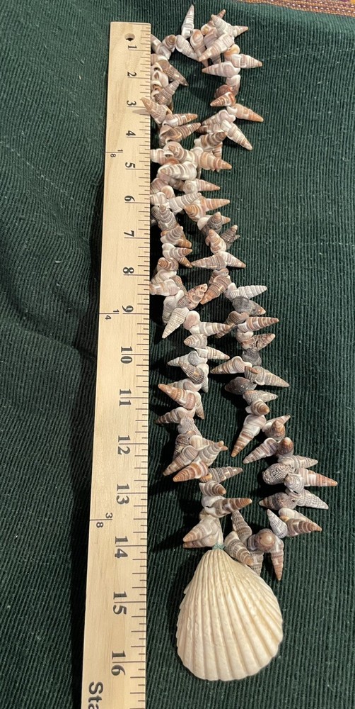 Handmade Shell Necklace Pullover 16"