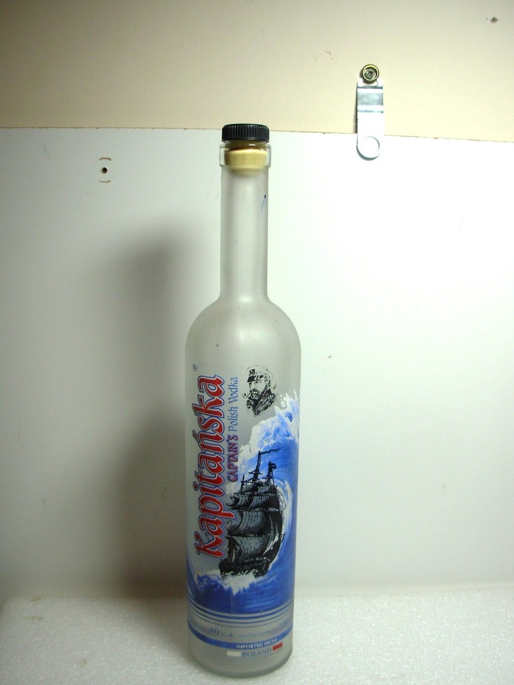 Kapitanska (Captain's) Polish Vodka Bottle (EMPTY)