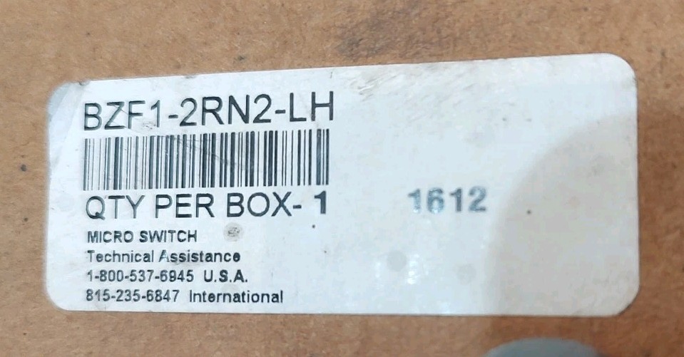 MICRO SWITCH BZV-2RN2 HONEYWELL LIMIT SWITCH - NEW OPEN BOX