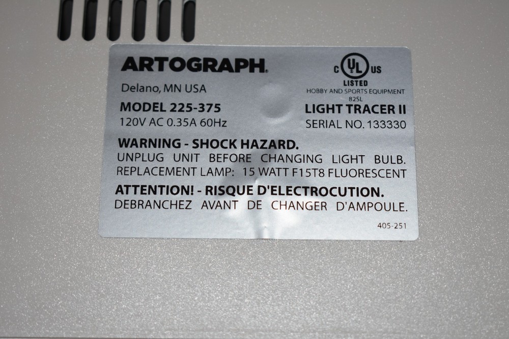 ArtOGraph LightTracer 2 Light Box, 12"x18", Original Box & Manual