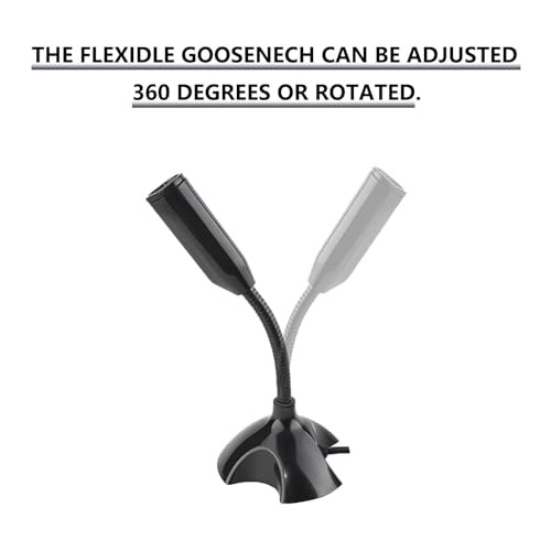 Microphone，Adjustable gooseneck mini for Laptop/Desktop Computers USB