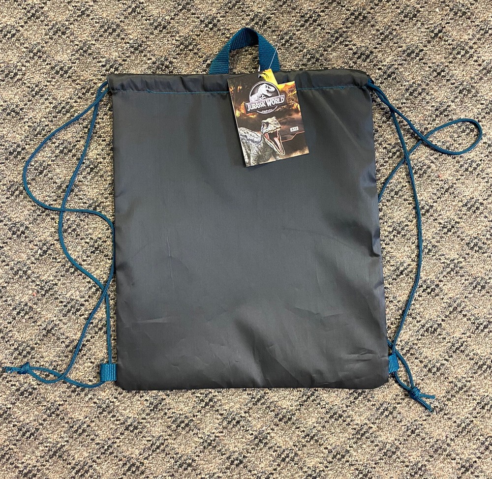 JURASSIC WORLD DRAWSTRING BAG BOY NWT