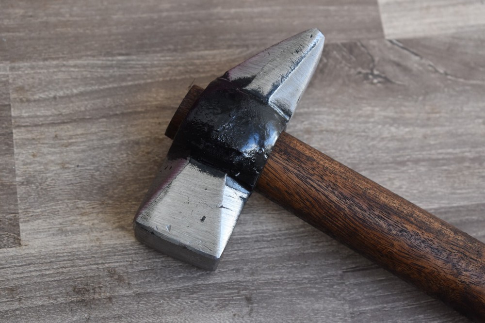 Blacksmith Hammer Iron Handforged Wood Working Square Head Hammer Tool Workshop