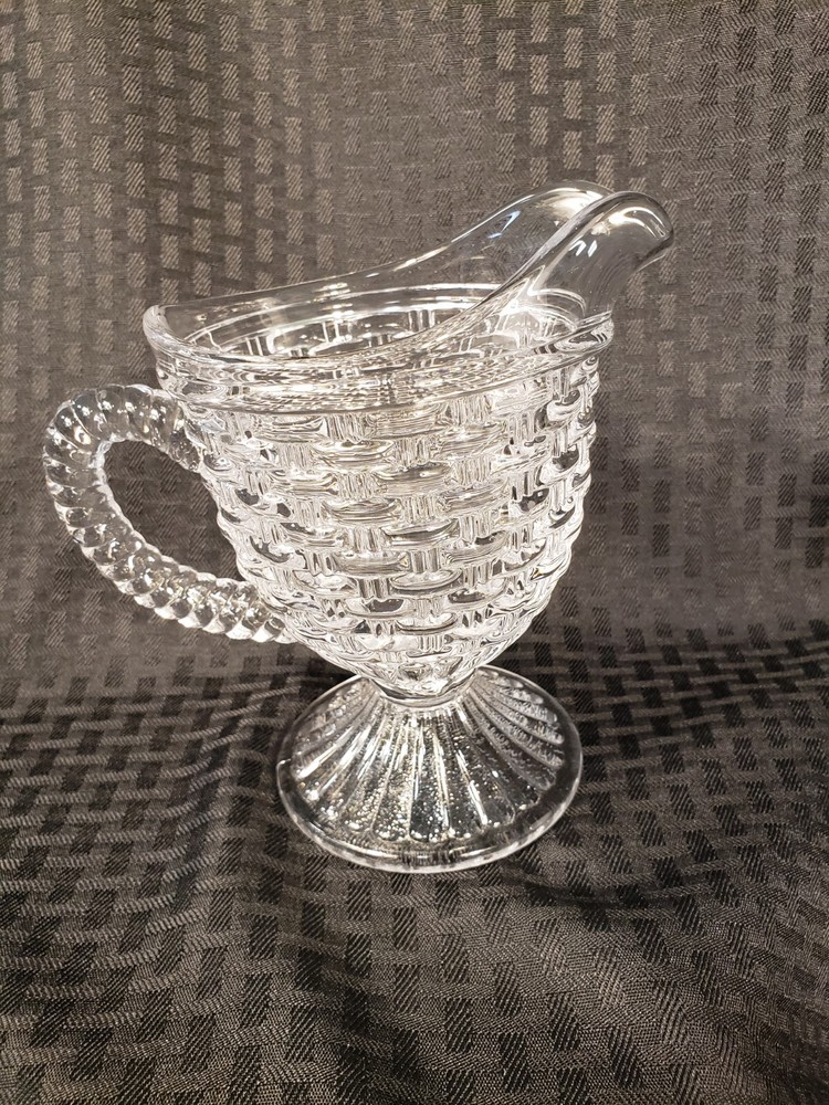 12 oz. Pitcher -Weave Design- Indiana Glass