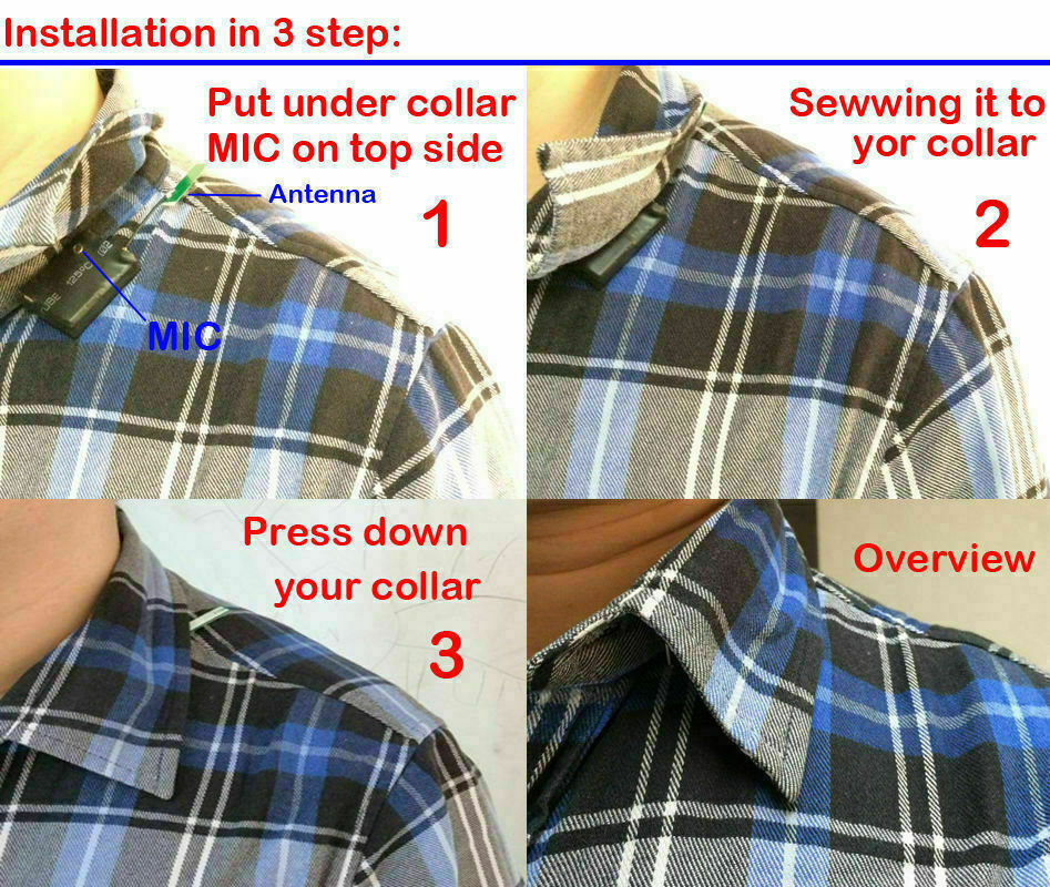 Dual Way Talking Bluetooth Inductive Transmitter Handfree With Mini Headset New