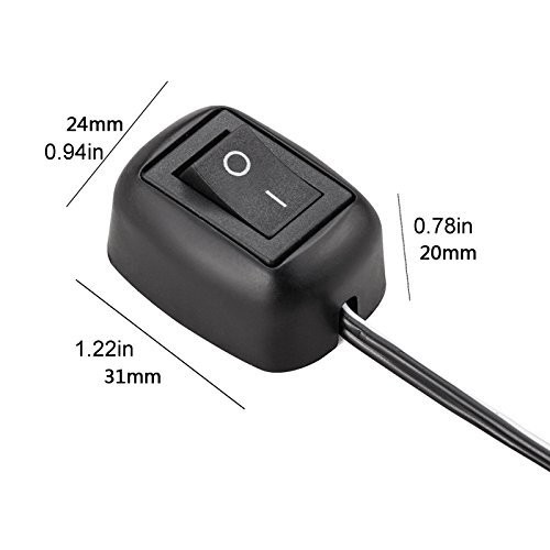 Universal Rocker Switch, Car DIY Switch Paste Type Rocker Switch ON/Off2V DC, 1