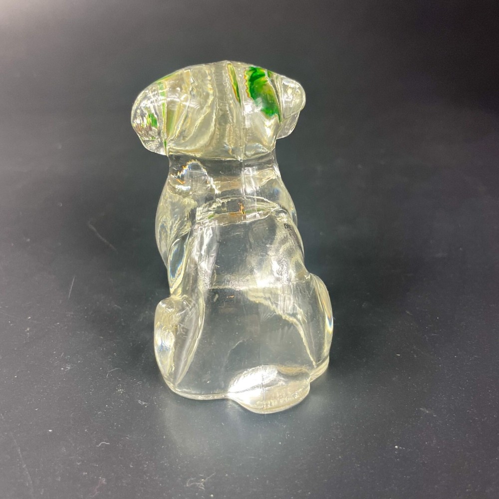 Federal Glass Clear Mopey Dog Candy Container