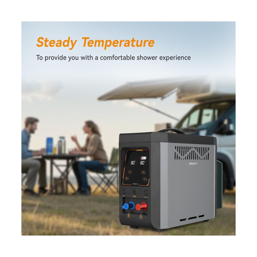Portable Camping Shower with Constant Temperature Propane Water Heater, Built...