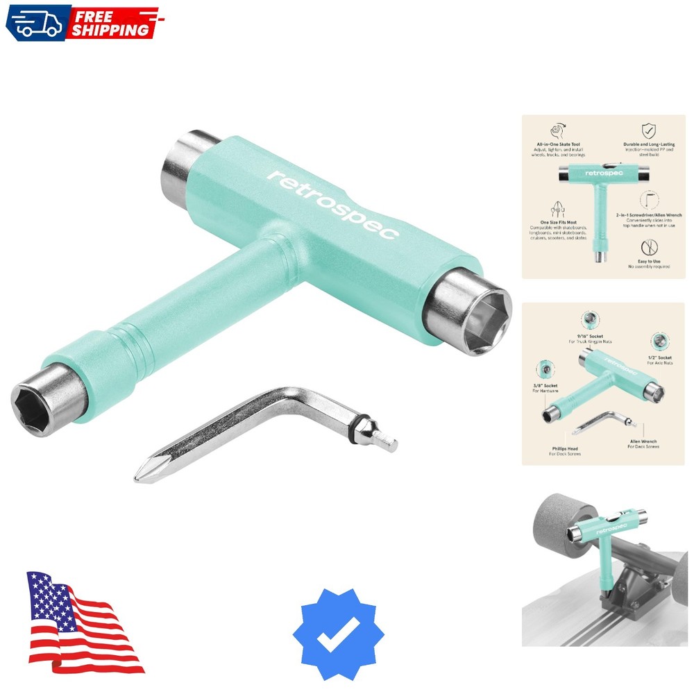 Upkeep All-in-One Multi-Function Portable Skate Tool with 2-in-1 Allen Wrench...
