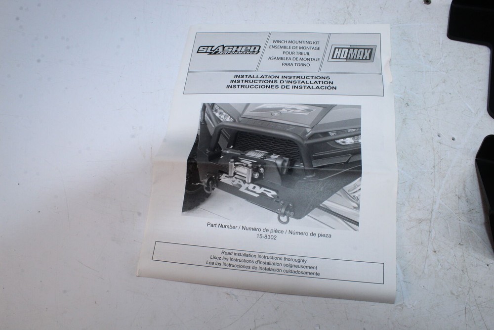 WINCH MOUNTING KIT HD MAX SLASHER PERFORMANCE BLACK NO PIECE 15-8302