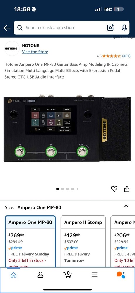 Hotone Ampero One MP-80 Pedal