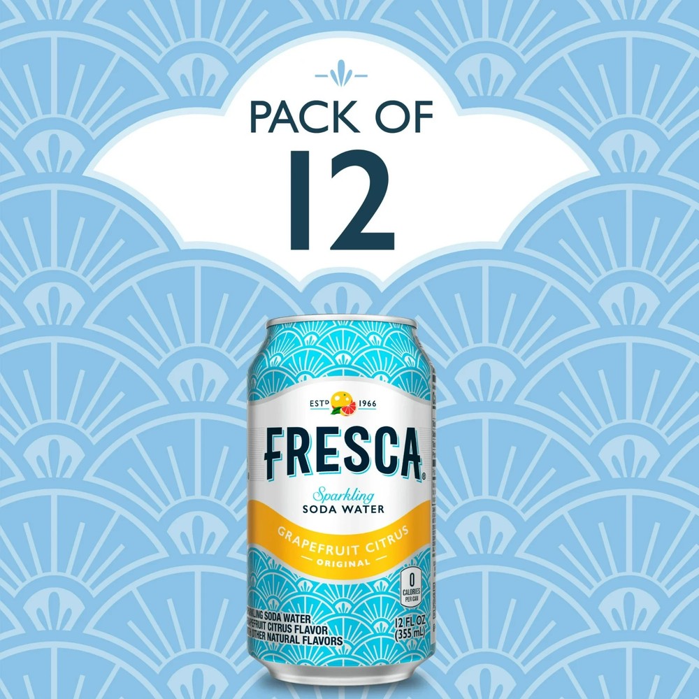 Fresca grapefruit citrus Soda Pop, 12 fl oz, 12 Pack Cans.....