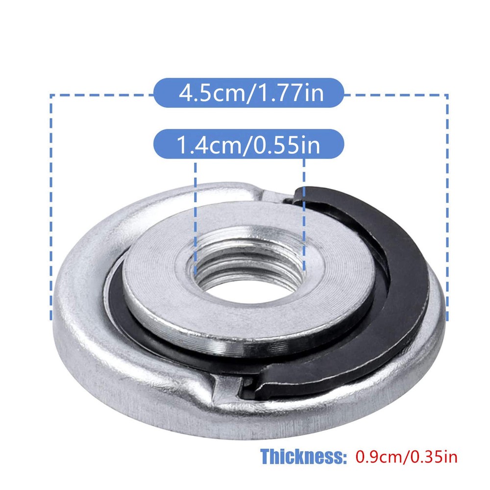 Two M14 Pressing Flanges Quick Release Fastener for Grinder Discs and Cup Wheels