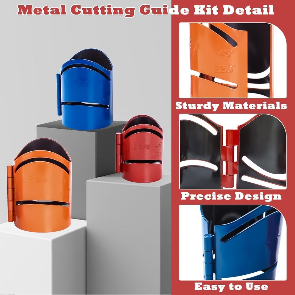 Metal Cutting Guide Kit Includes Sizes: 1-7/8", 2-3/8", 2-7/8" Pipe Cutting G...