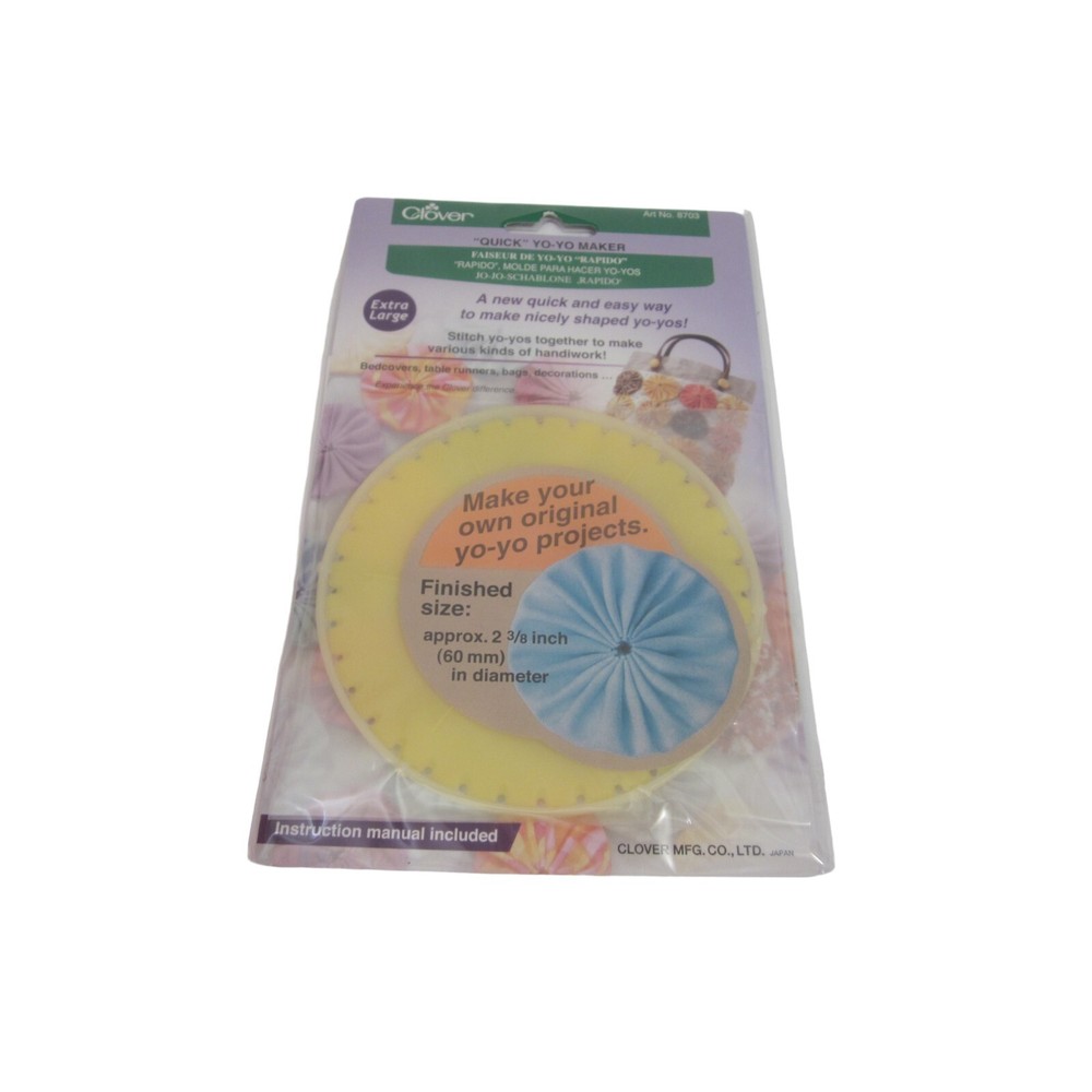 NEW CLOVER Extra Large Round "Quick" Yo-Yo Maker Instructions Included Crafts
